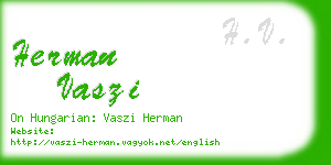 herman vaszi business card
